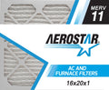 Aerostar 16x20x1  11 Pleated Air Filter,  Furnace Air Filter, 6 Pack