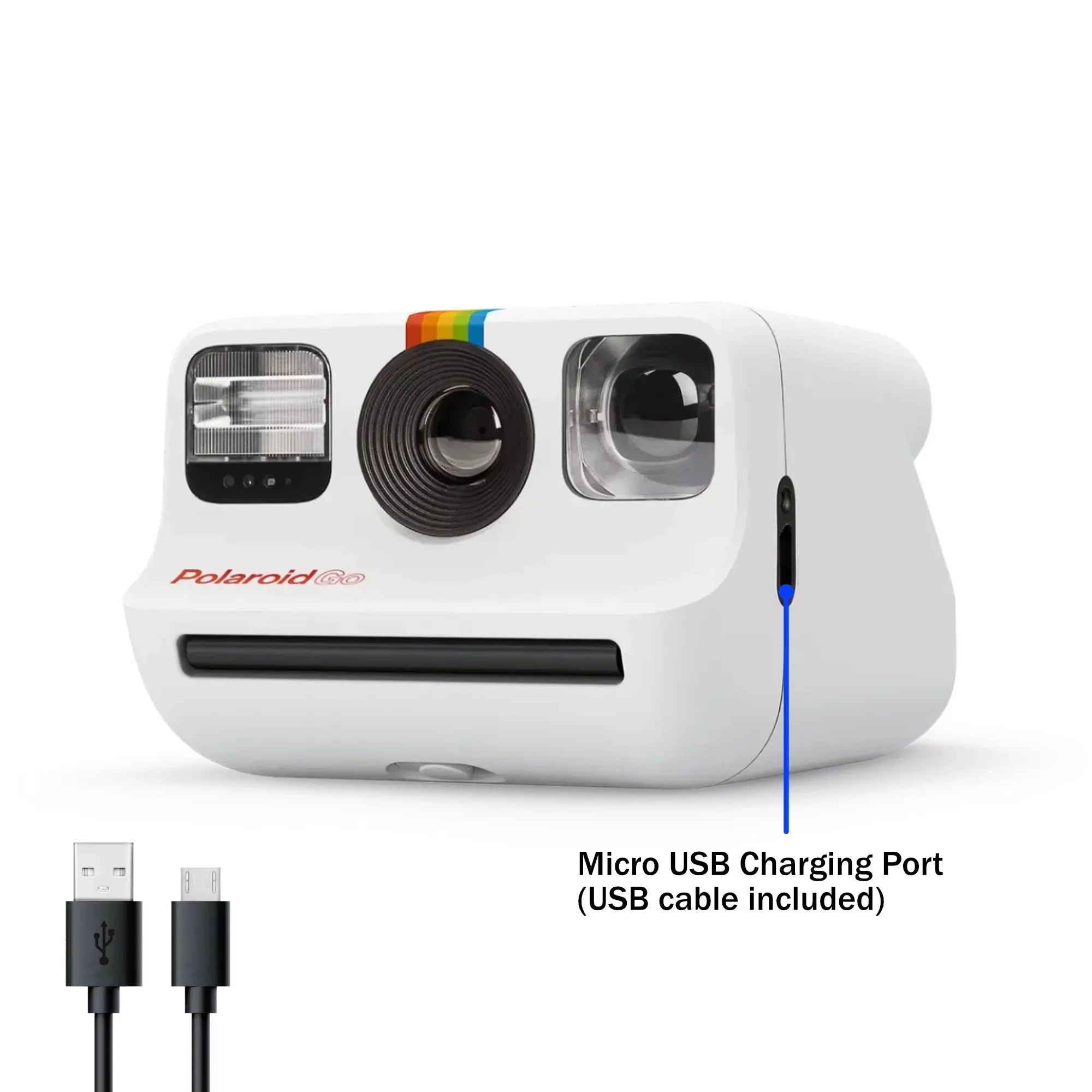 Polaroid Go Instant Mini Camera Starter Set, White Instant Camera with 16 Polaroid Go Color Instant Film Bundle, with a Lumintrail Lens Cleaning Cloth…