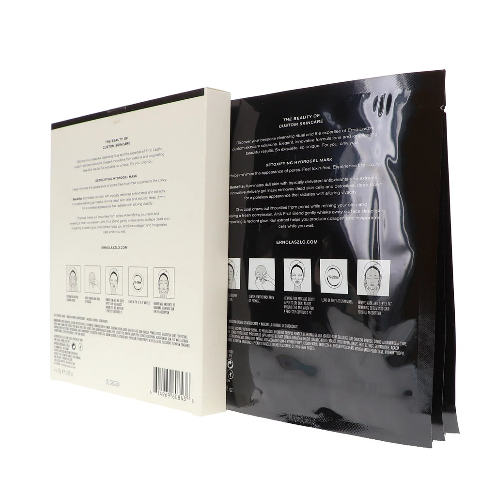 Exfoliate & Detox Detoxifying Hydrogel Sheet Mask by Erno Laszlo for Women - 4 x 0.88 oz Mask