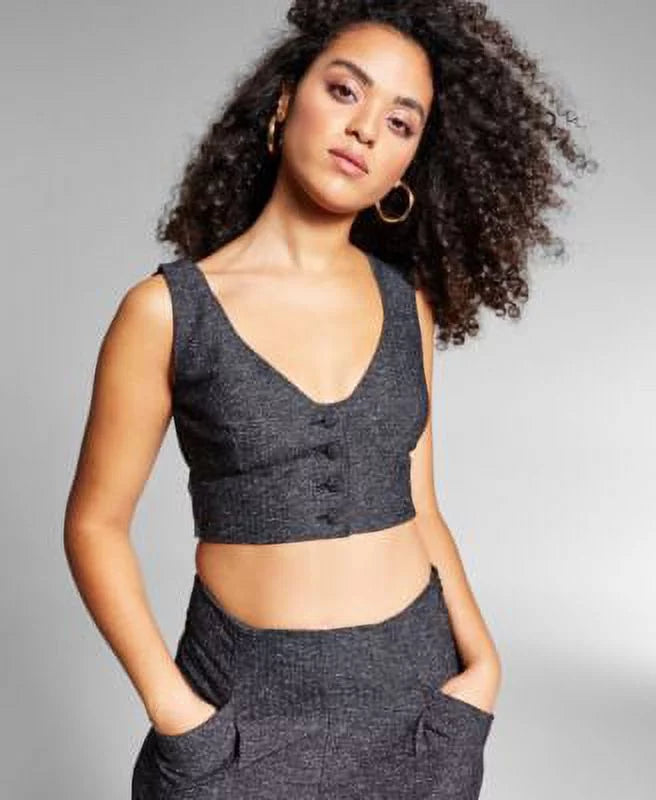 $70 Jeannie Mai Inc Grace Wide-Strap Bralette Gray Size 16