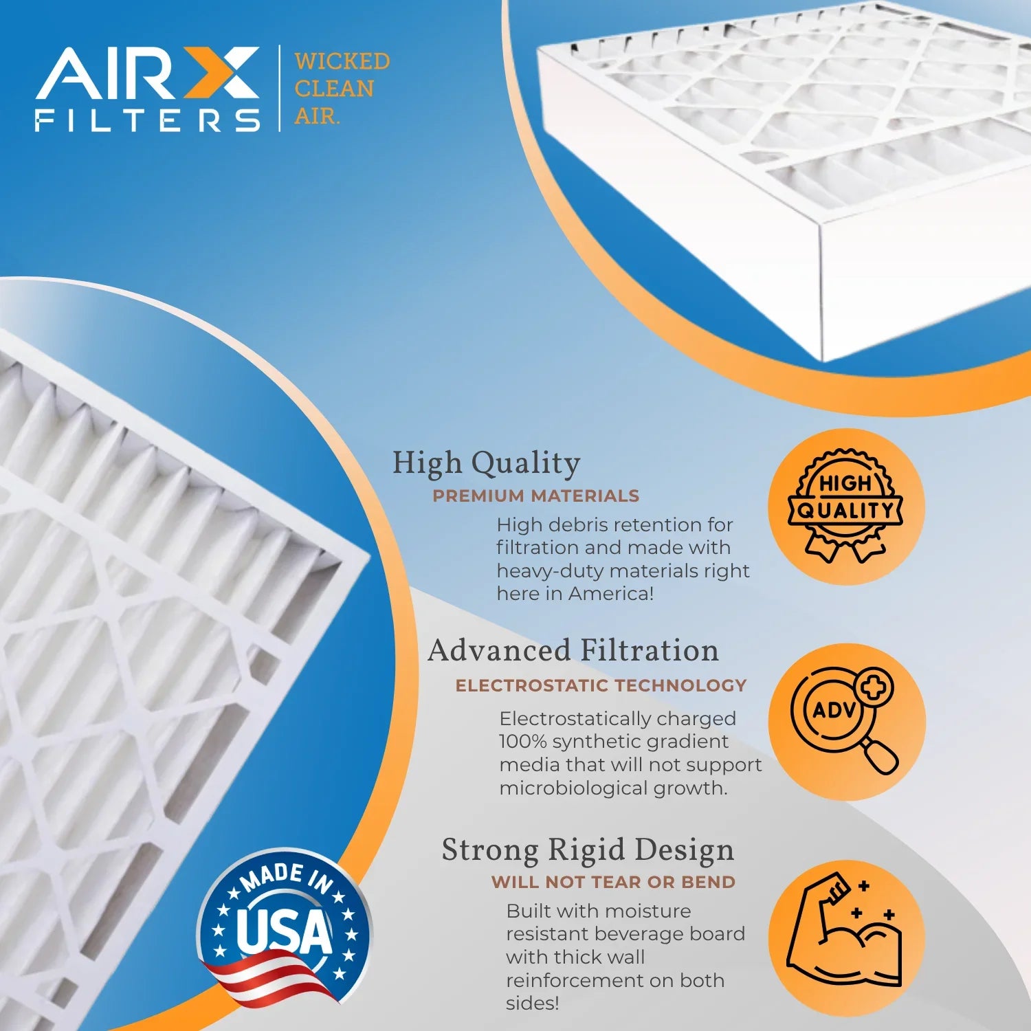19x20x4 Air Filter  11 Comparable to  1000,  1200 &  7 Compatible with Bryant Carrier  -0021  Made 19x20x4 Furnace Filter 2 Pack by     .