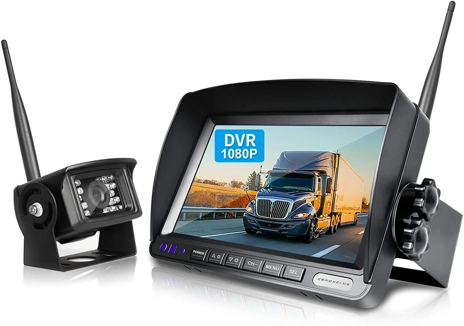 Wireless Backup Camera 7'' 1080P   Monitor  Waterproof Night Vision Parking System for /Truck/Trailer/Van/Bus