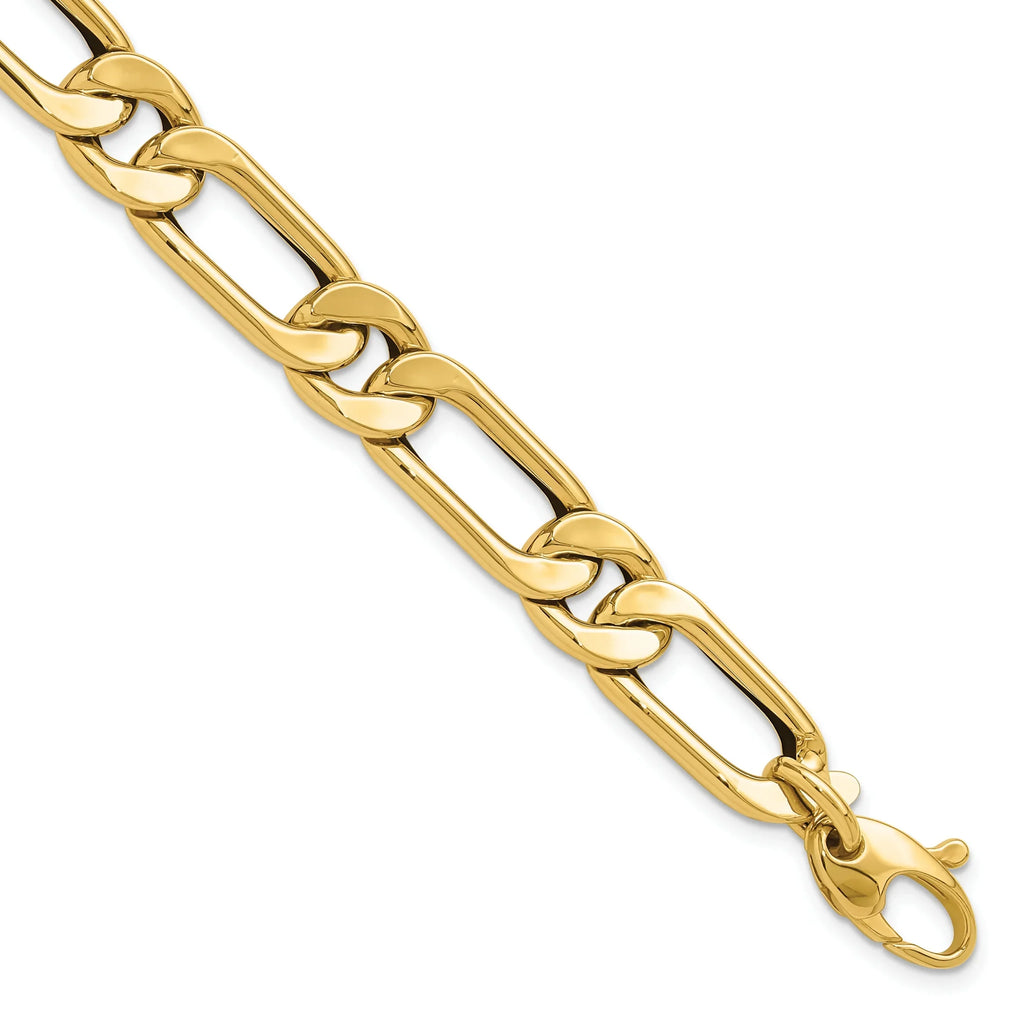 14K Polished Hollow Fancy Link Men's Bracelet