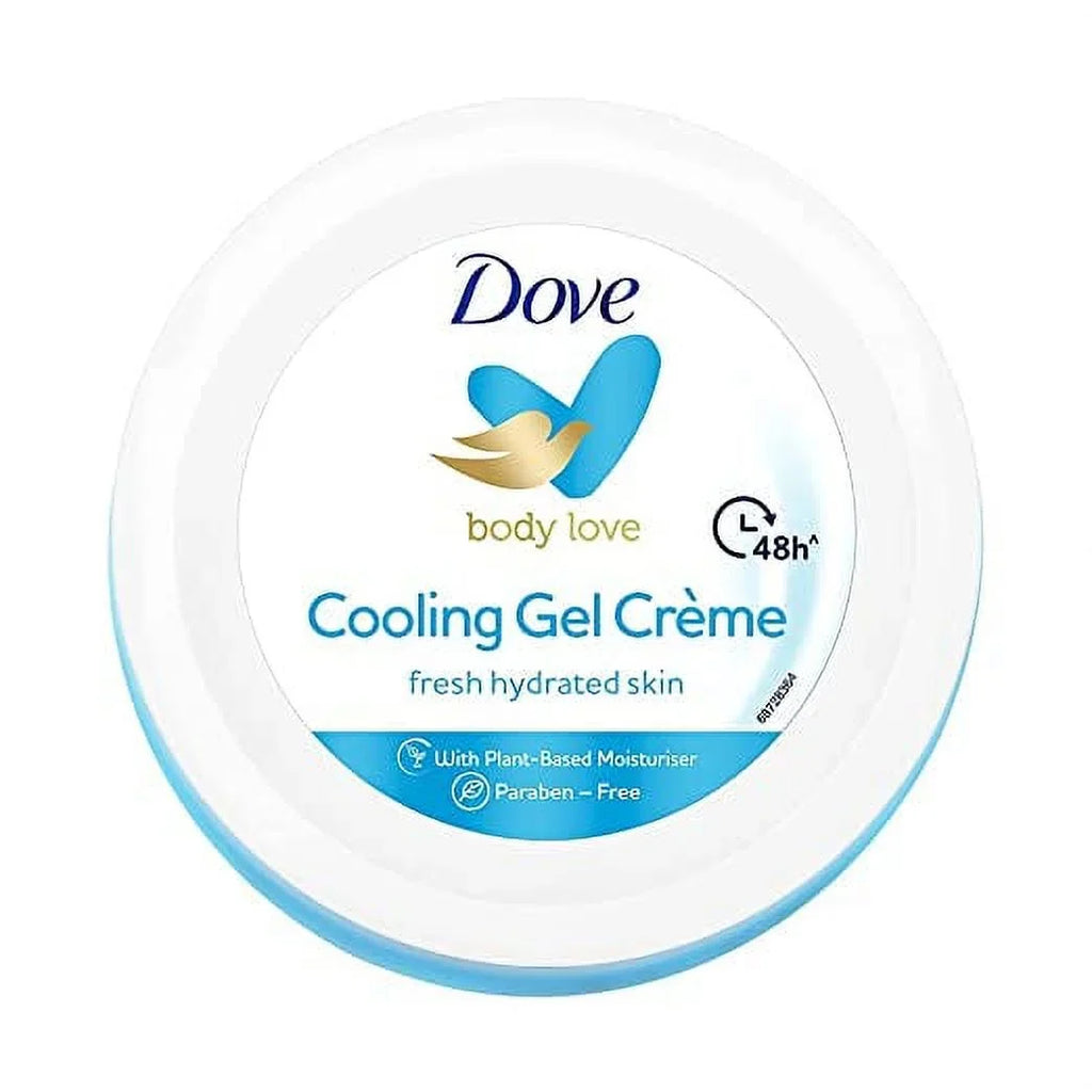 Dove Cooling Gel Crème (Cream), 48 Hrs Long Lasting Hydration, Lightweight, Oil Free Moisturizer For Smooth Skin, Paraben Free, 245 g