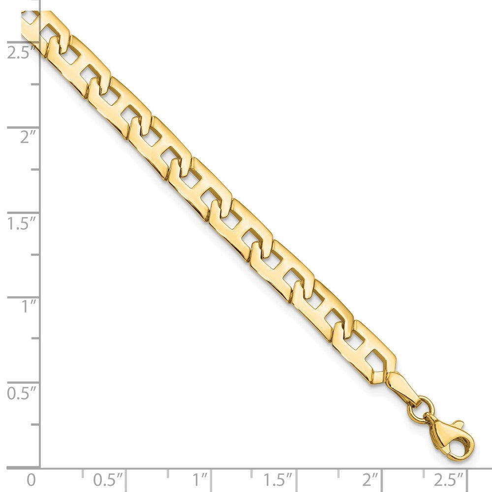 Auriga Fine Jewelry 14K Yellow Gold Polished Fancy Link Bracelet 7.5inch for Women