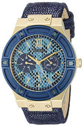 Women's  Iconic Indigo Blue & Gold-Tone Multi-Function Watch