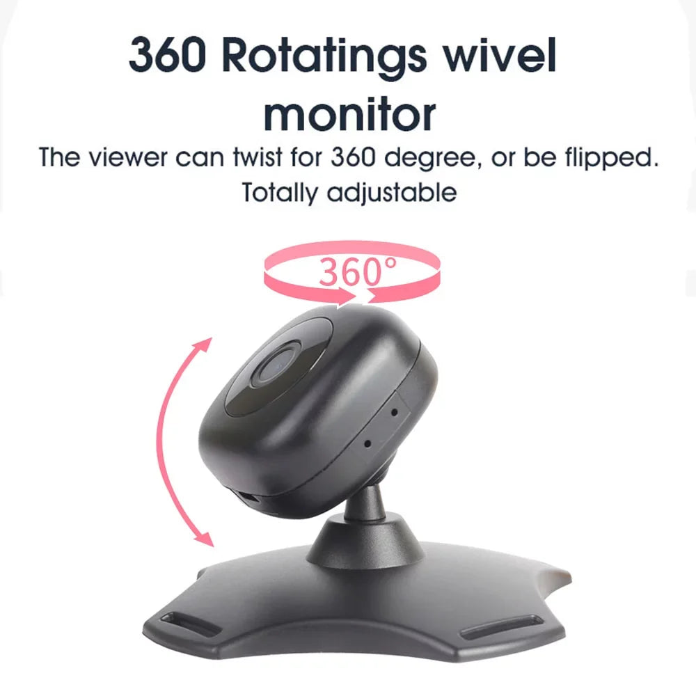 Tomshoo WiFi Baby Car Monitor Camera, 360° Rotation Night Vision  Powered Baby Car Mirror