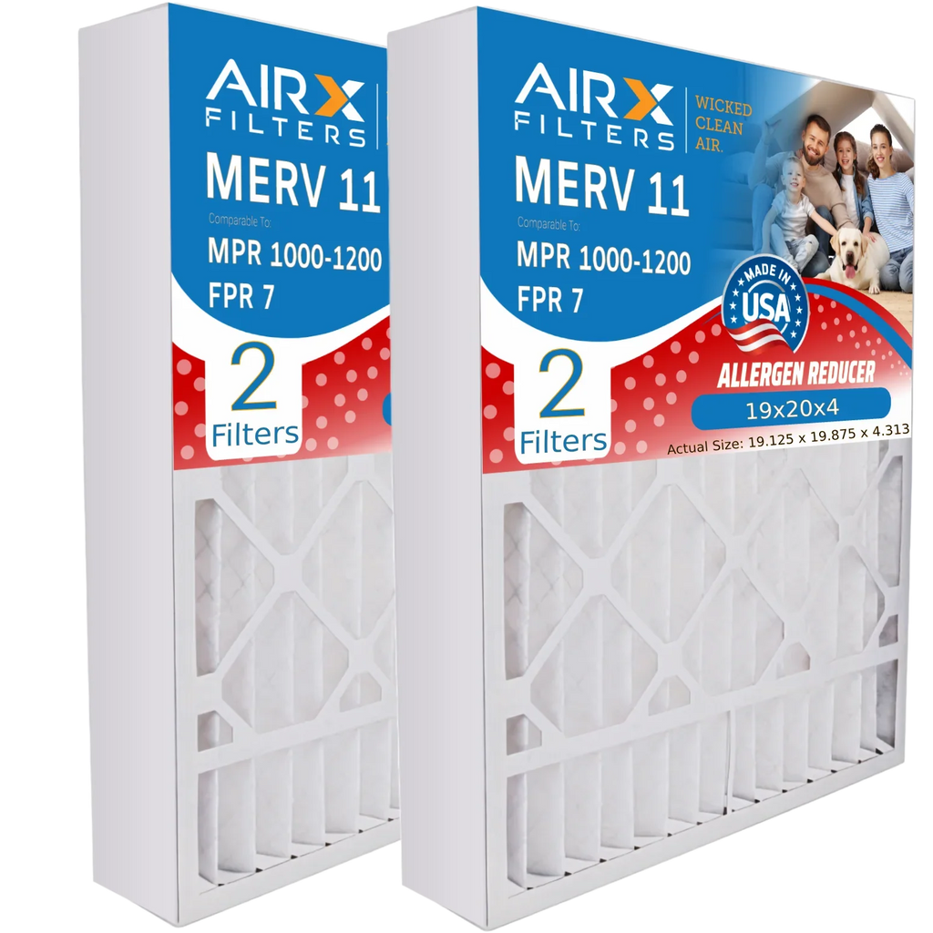19x20x4 Air Filter  11 Comparable to  1000,  1200 &  7 Compatible with Bryant Carrier  -0021  Made 19x20x4 Furnace Filter 2 Pack by     .