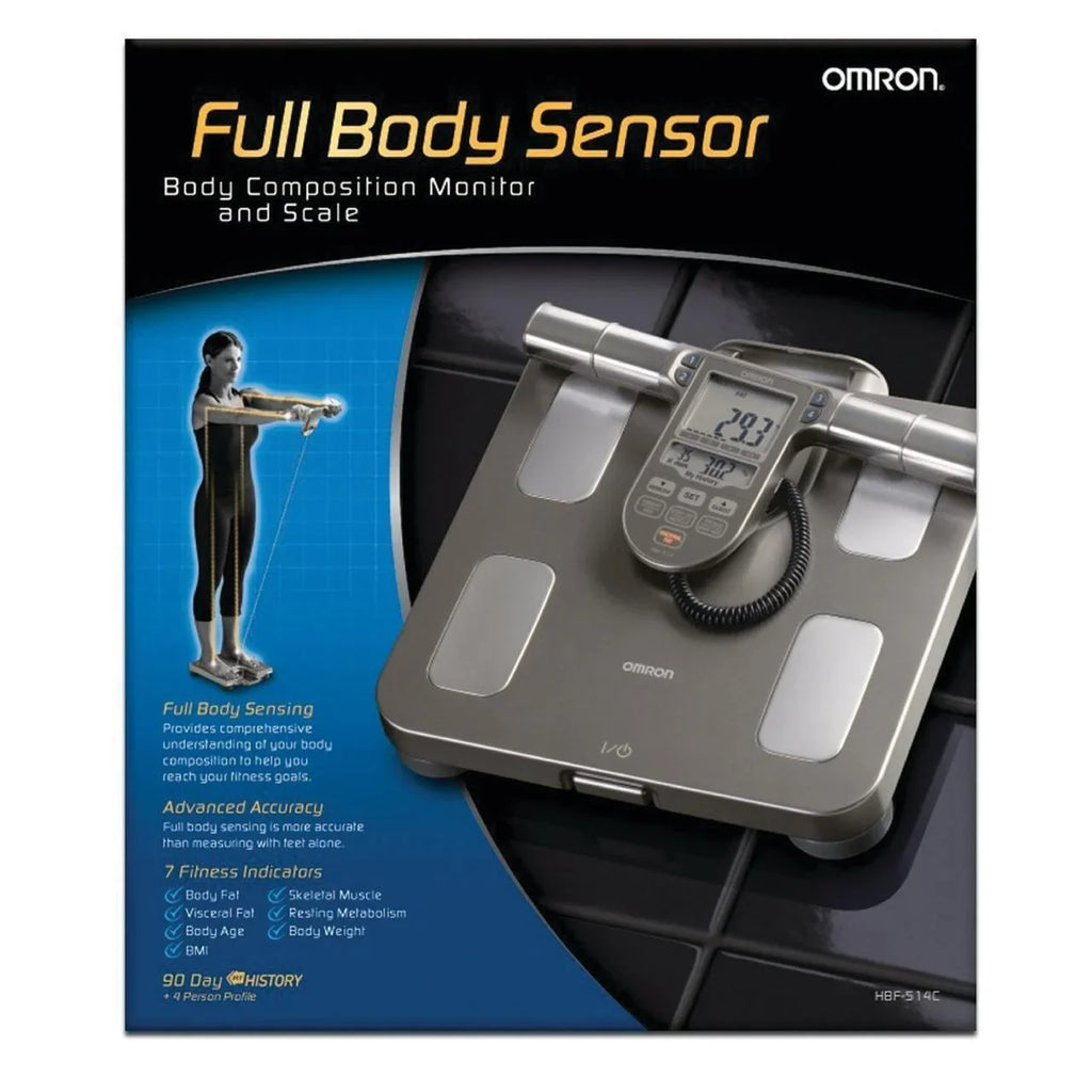 GoFit -65 Ball Exercise Ball with Pump (65 cm; White) and Omron -514C Full-Body Composition Monitor Black Bathroom Scale