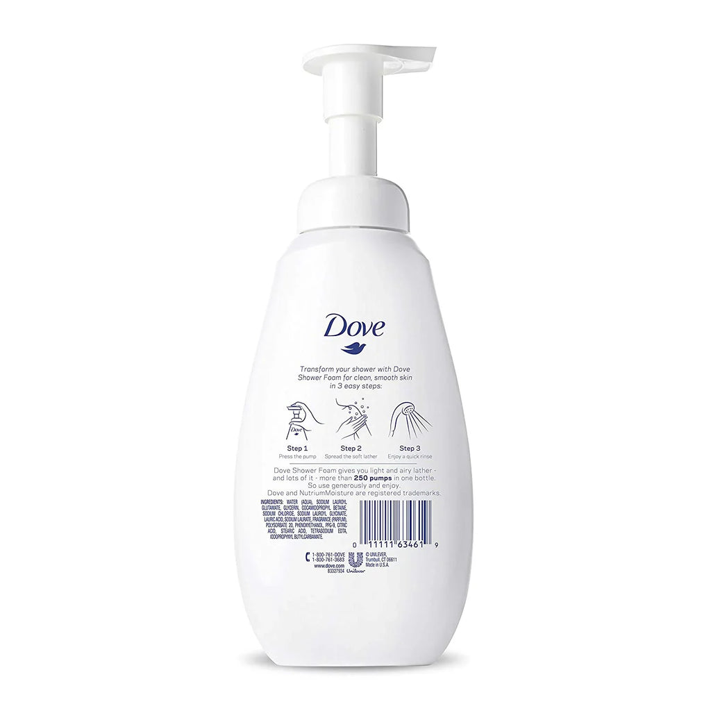 Dove Shower Foam Foaming Body Wash Deep Moisture Nutrium 13.5 oz (Pack of 3)