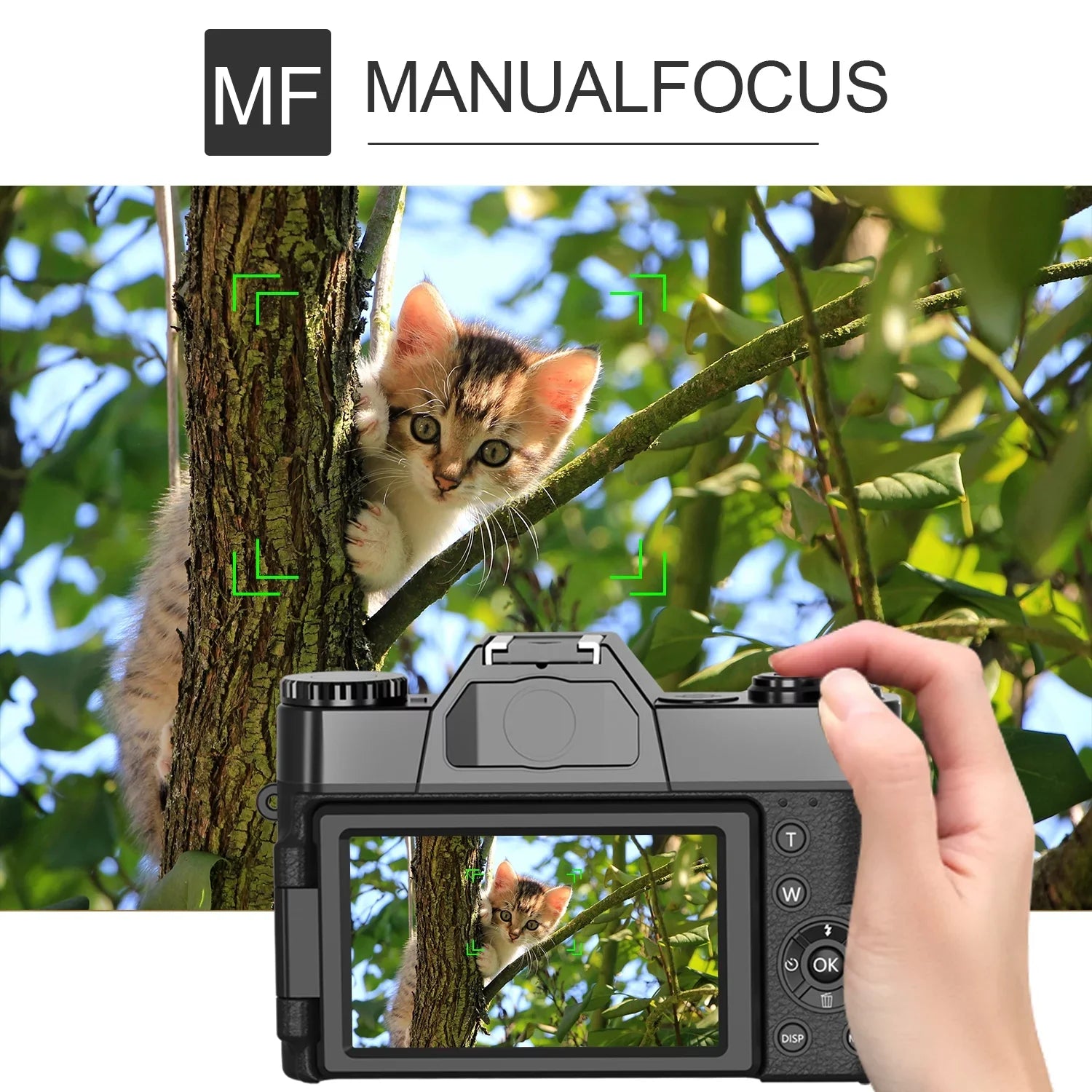 Saneen Digital Camera for Photography and Video 4K 48MP Vlogging Camera for YouTube (Black) - Perfect for Beginners