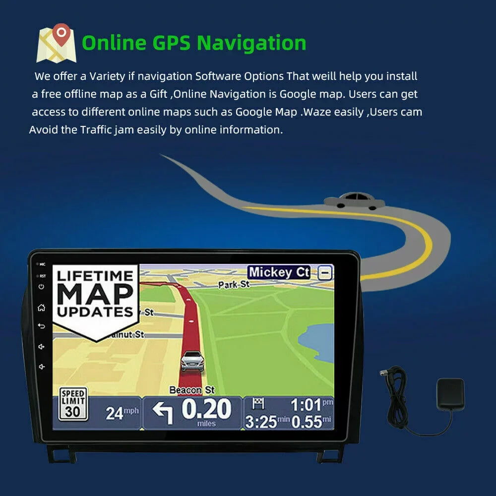 Navigation for Car Toyota Tundra 2007-2013 Sequoia 2008-2017 Android 10 Radio with Apple Play