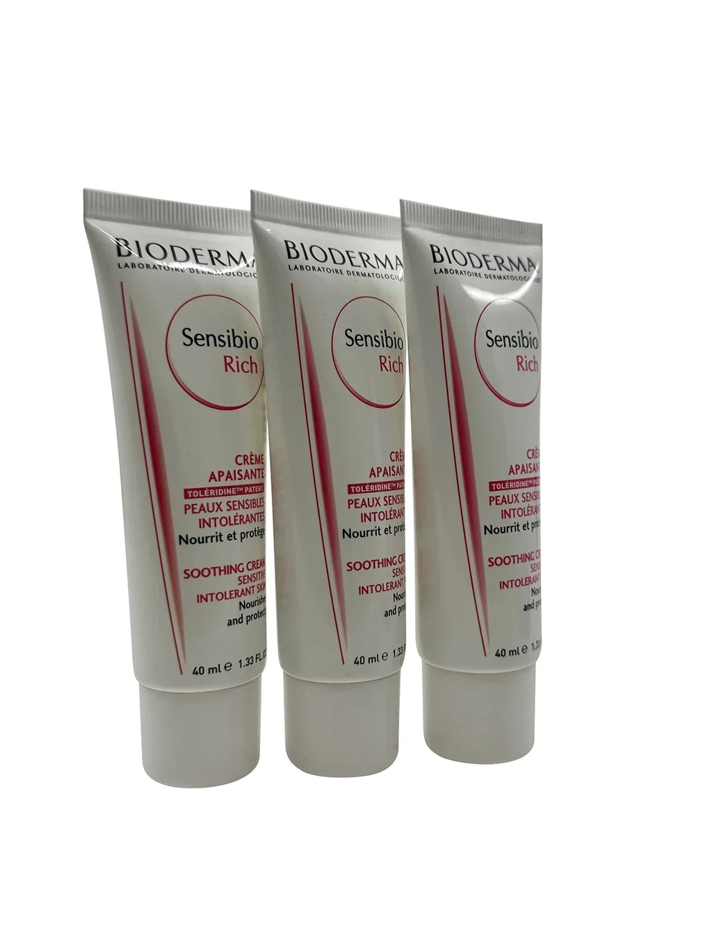 Bioderma Sensibio Rich Soothing Cream Sensitive Skin 1.33 oz Set of 3