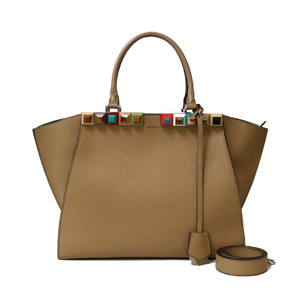Pre-Owned  Shoulder Bag Trois Heors Beige Women's Leather (Good)