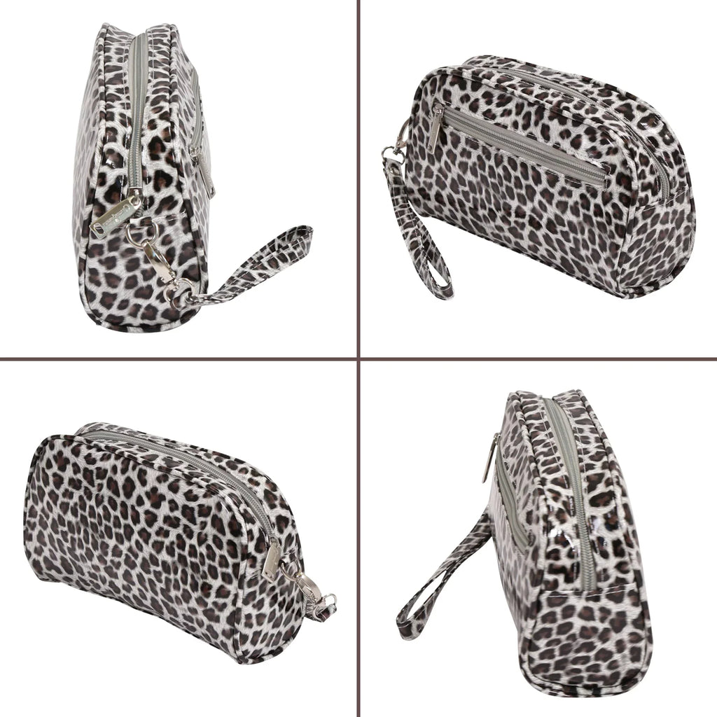 Picnic Gift 7666- Margarita-Insulated Cosmetics Bags with Removable Wristlet, Pink Reptilian
