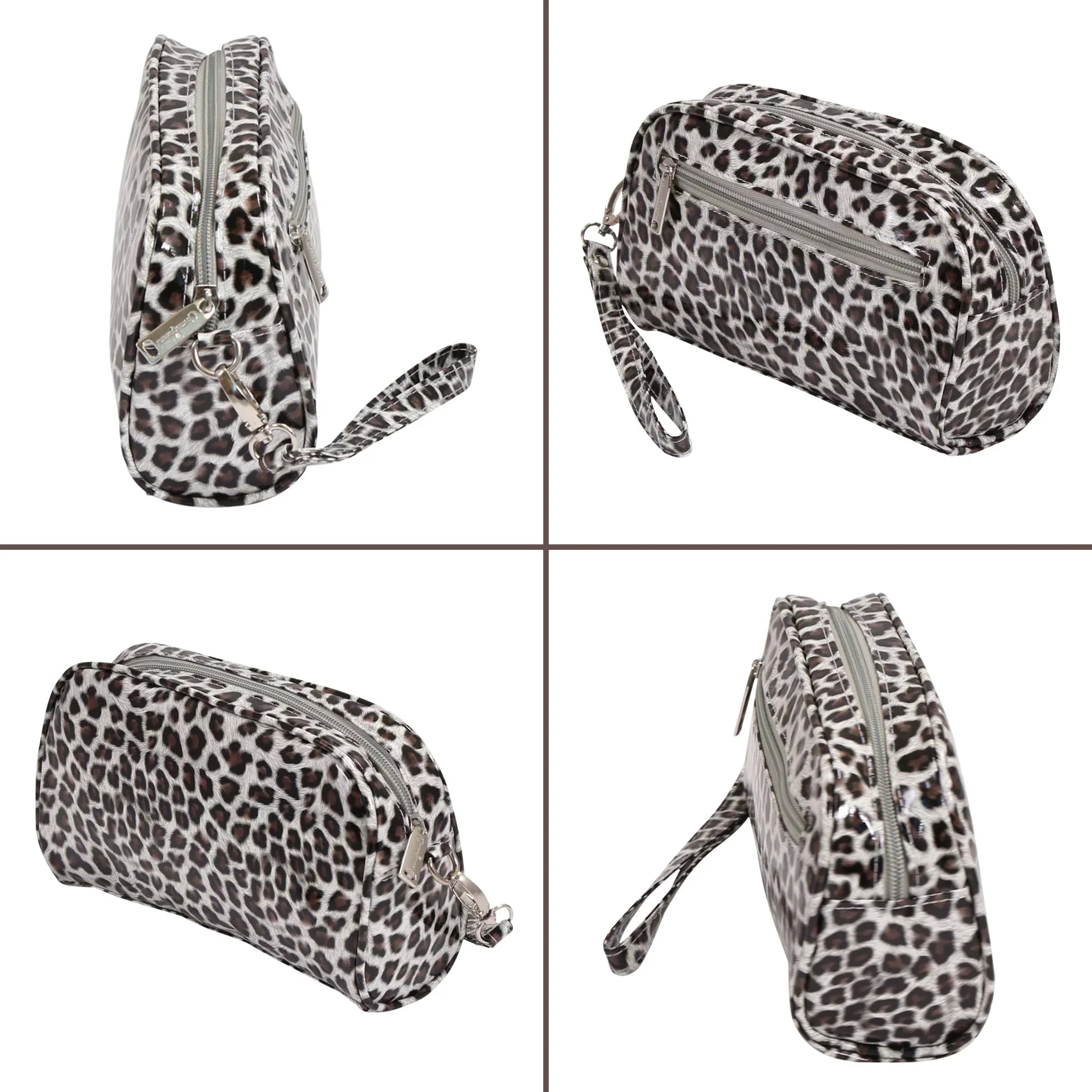 Picnic Gift 7666- Margarita-Insulated Cosmetics Bags with Removable Wristlet, Pink Reptilian