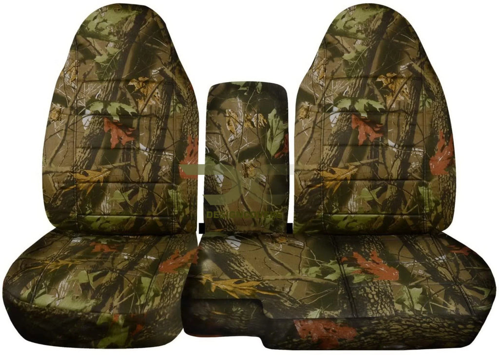'-Designshields Fits 1991-1997 Ford Ranger/Mazda -Series Camouflage Truck Seat Covers(60/40 Split Bench)w Center Console/Armrest Cover:Opening Console:Real Tree
