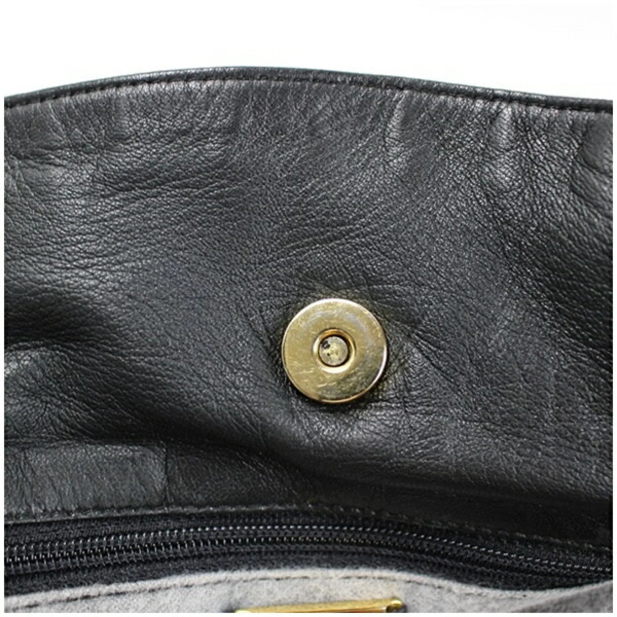 Pre-Owned  Anagram Shoulder Bag Leather Black Women's Soft (Fair)