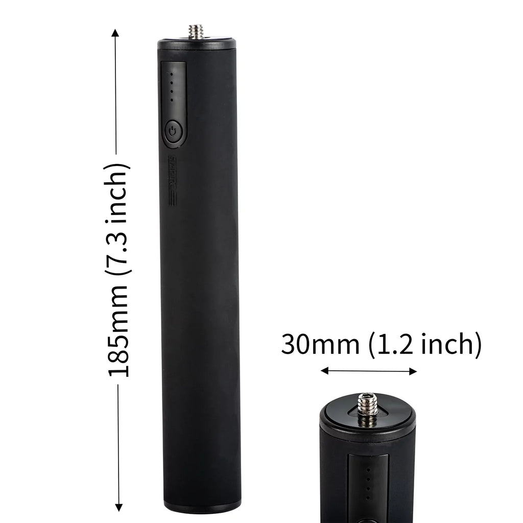 Walmeck  Multifunctional Power Bank Handle Grip with 6000mAh Large Capacity Battery 1/4 Inch Screw  Charging Port Replacement for  Action 2  Action   2   GoPro hero 8 9 10