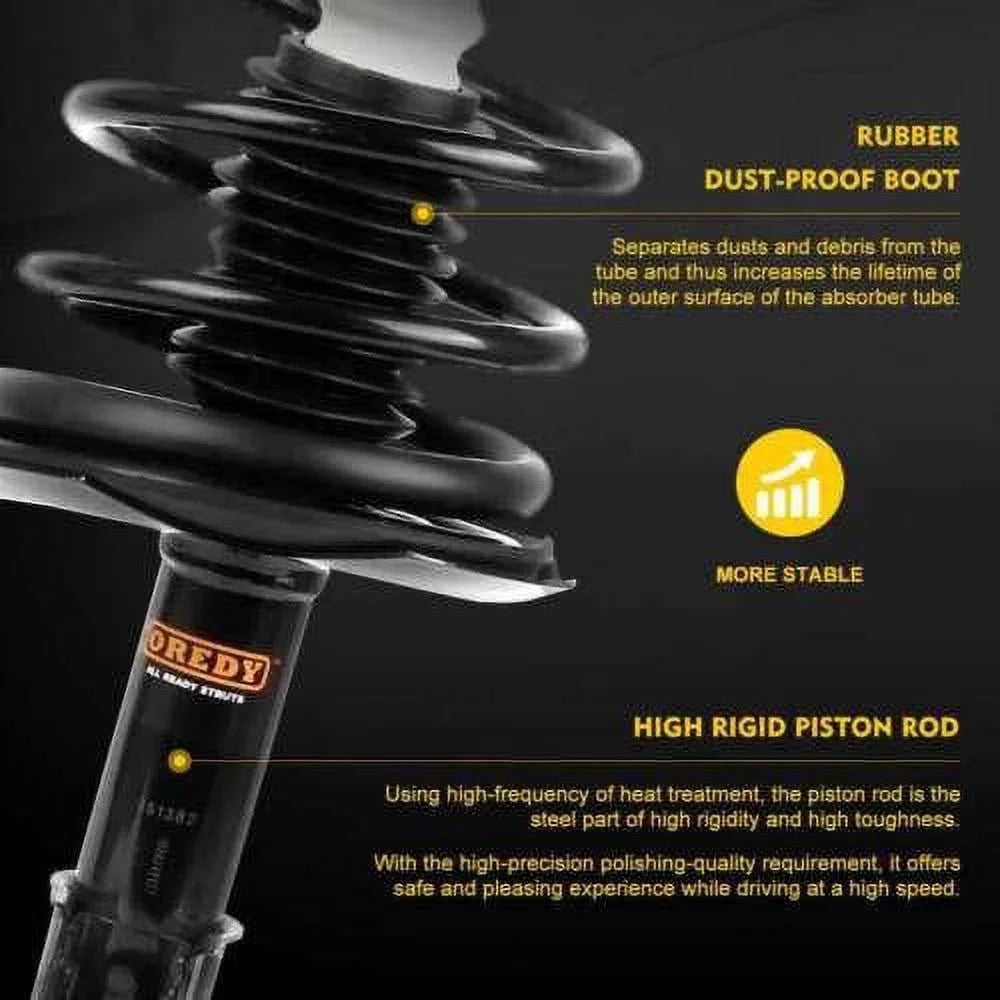4PC Front Struts & Sway Bar Links Kit for 2006 2007 2008 2009 2010 2011 2012 Toyota Yaris - 272289 272288
