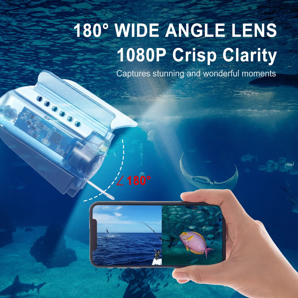 Gofishup 1080P Underwater Fishing Camera Fish Finder with  Control, Live Video for Ice Lake Sea Boat Kayak Fishing