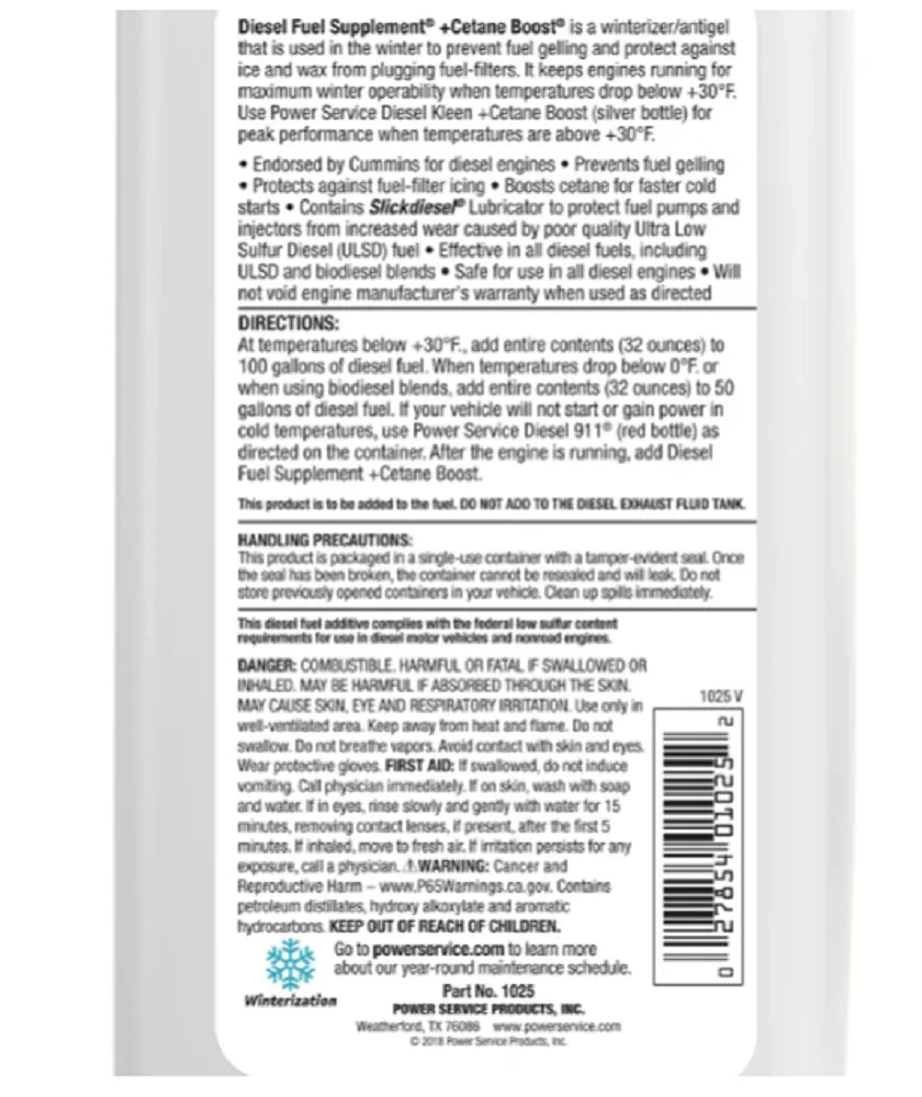 1025 Diesel Fuel Supplement,Amber,32 oz.