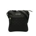 Pre-Owned Authenticated Gucci  Web Crossbody Nylon Fabric Black Crossbody Bag Unisex (Good)