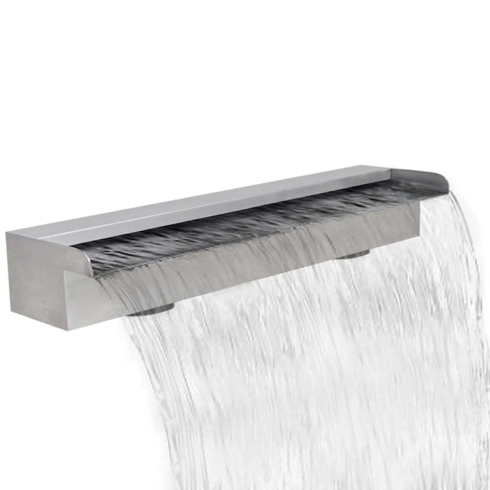 Dcenta Waterfall Pool Fountain Stainless Steel Descent Water Feature Spillway Garden  Pool Spa Fountain 23.6 x 4.5 x 3.1 Inches ( x  x )