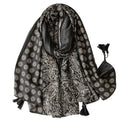 Black And White Circle And Paisley Scarf