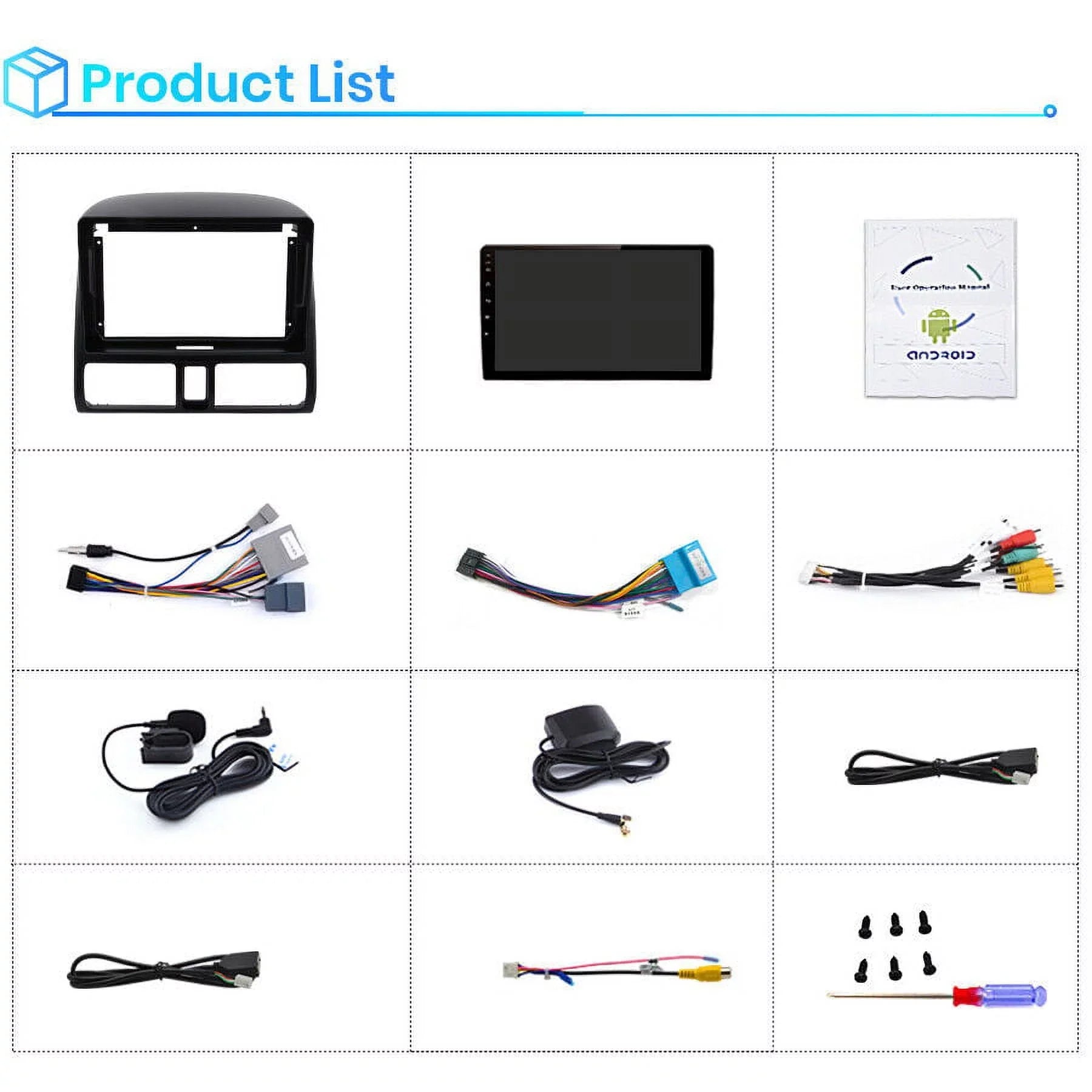 Carplay Car Stereo Radio for Honda  2001 2002 2003 2004 2005 2006,1+32GB 9 Inch Touch Screen with Apple Android Auto  Navigator Bluetooth WiFi  Radio Mirror Link