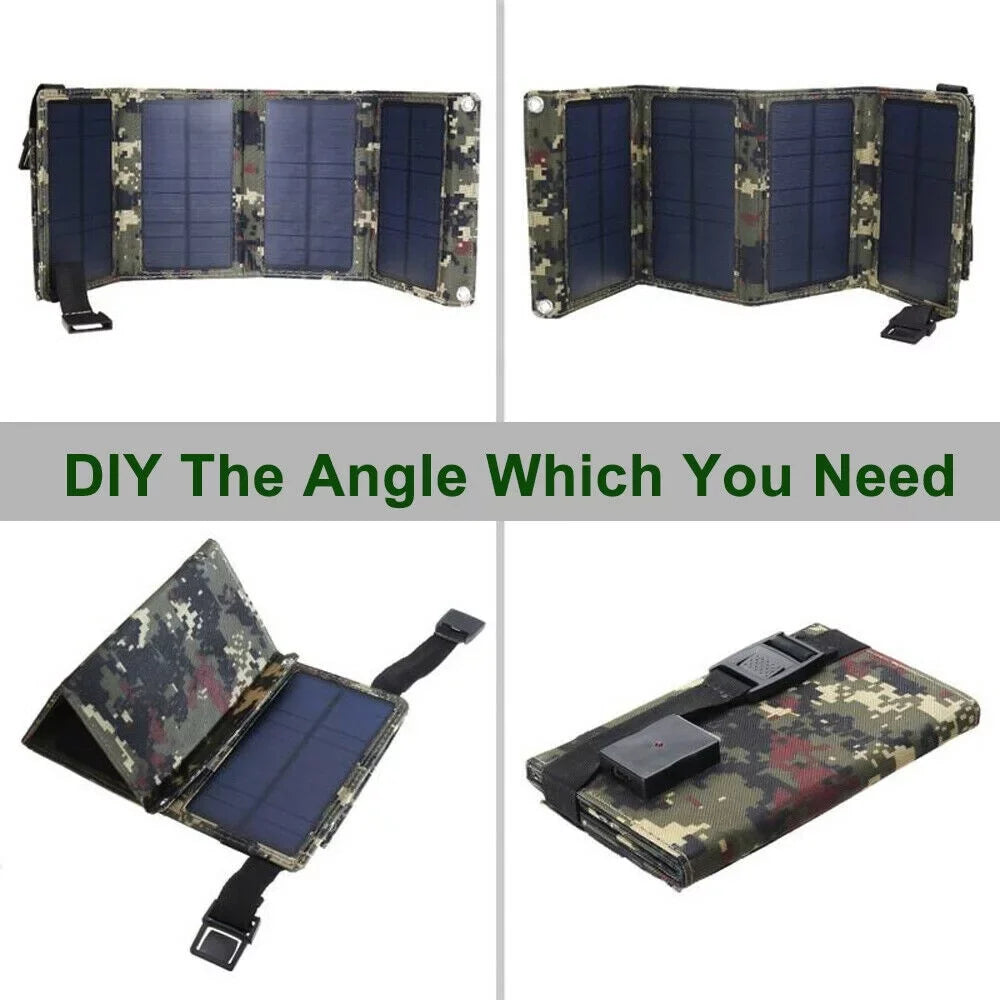 Foldable Outdoor 80W  Solar Panel Portable Phone Charger Camping Hiking Rechargeable Battery High Quality