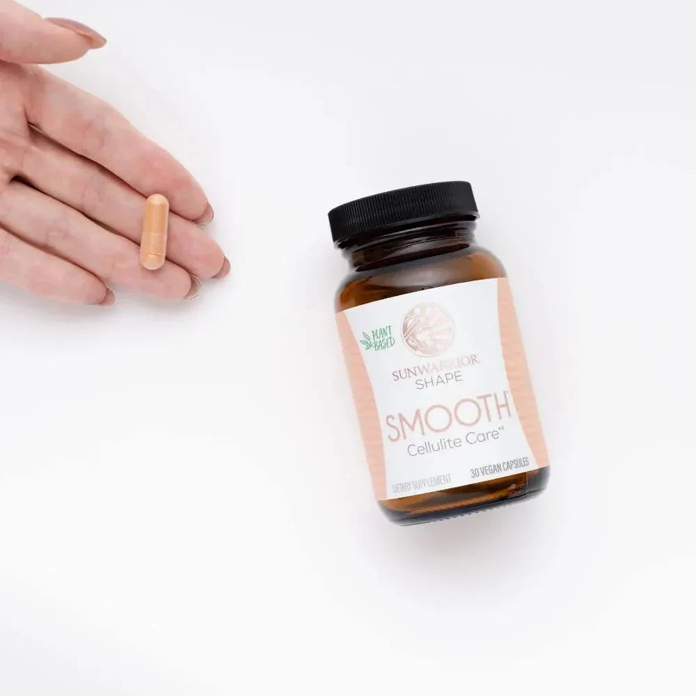 Sunwarrior Vegan Smooth Cellulite Care | Skin Care Supplements with Hyaluronic Acid Vitamin  Capsules, 30 Ct