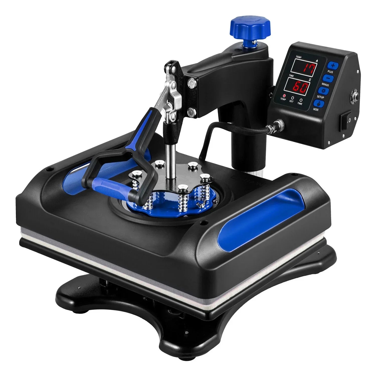 Blue Heat Press Machine 975W, 15 x 15 Inches Sublimation Transfer Printer, Digital Precise  Control Printing, 360 Swing Away Vinyl Transfer Printer for -Shirts, Canvas Bag, Pillow, Banner