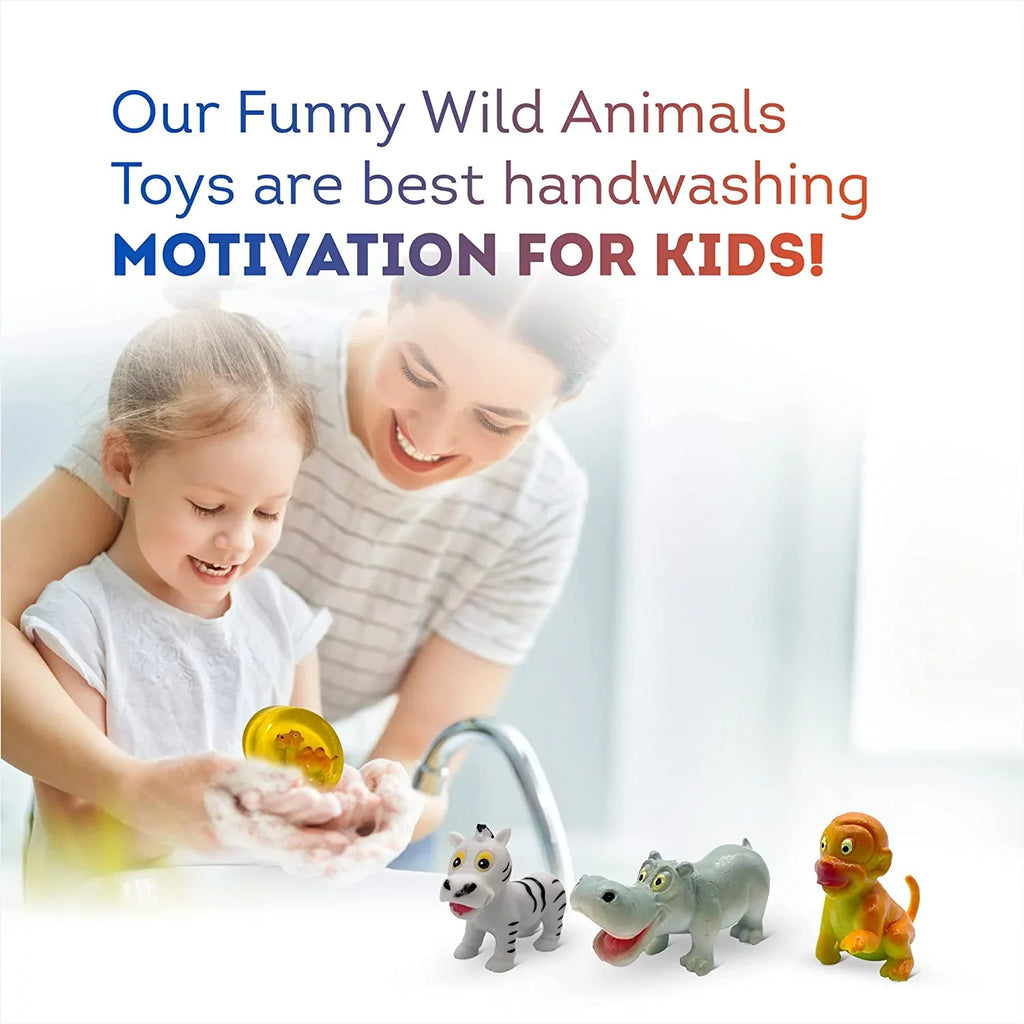 Kids Soap with Toys Inside Funny Animals Surprise Glycerin Soap Bar Collect All 12 Wild Animals Toys Moisturizing Handmade in  Natural and Safe by Relaxcation 4 Set