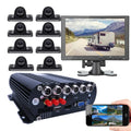 8- Mobile  Backup Camera System 10"  Screen Remote Monitor on  Phone  WiFi 4G 1080P  Vehicle Car   Video Recorder with Mini Large View Angle Car Cameras for Truck//Bus