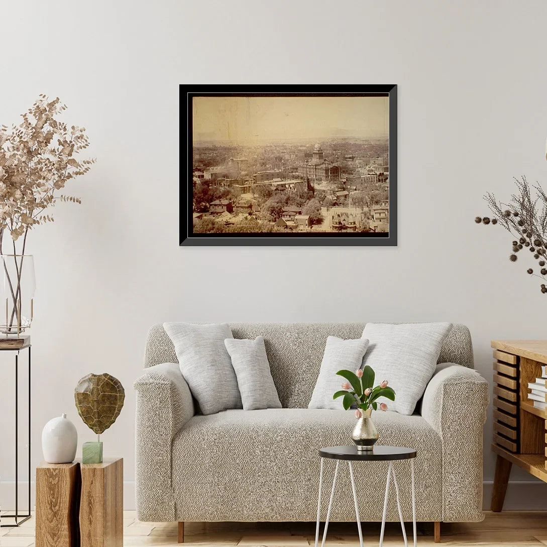 Historic Framed Print, Panorama of Denver - 2, 17-7/8" x 21-7/8"