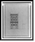 Historic Framed Print, [Two office buildings for .. Saul, 15th Street, .. (lots 69 and 10, square 218), McPherson Square, Washington, .. Front elevation], 17-7/8" x 21-7/8"