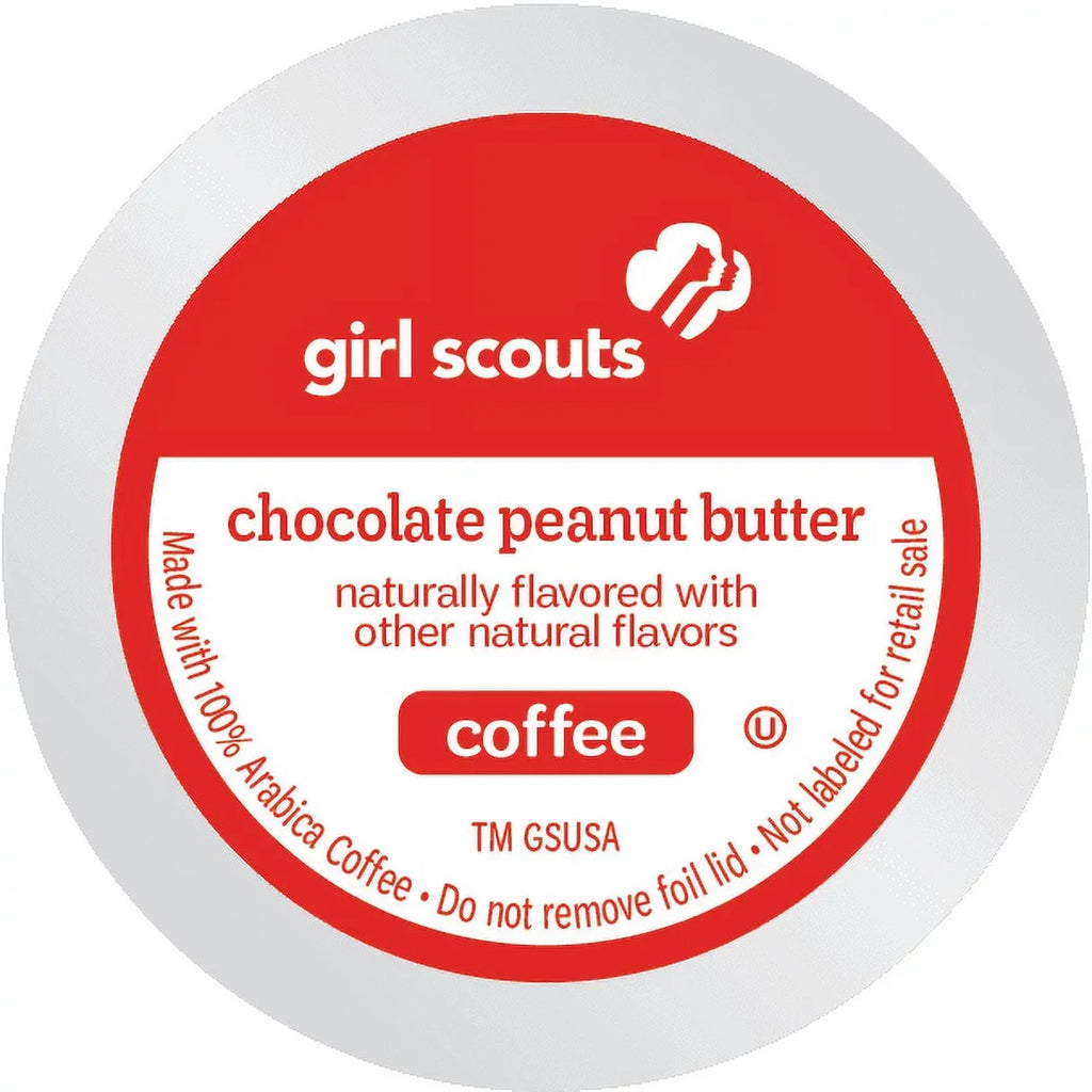 Girl Scouts® Chocolate Peanut Butter Flavored Coffee, Medium Roast, 72 Count (Pack of 4), Single Serve Coffee Pods for Keurig -Cup Brewers