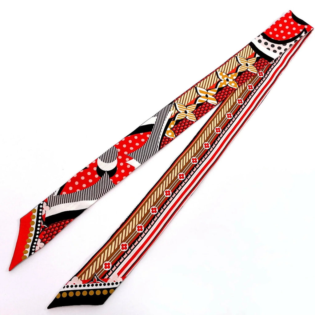Pre-Owned Louis Vuitton Bandeau  Pop  Scarf Silk    Women's Red (Good)