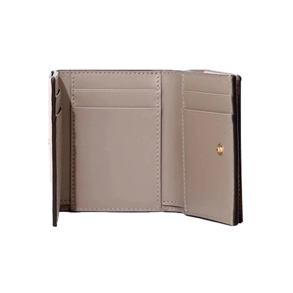 Fendi 'Lock Wallet Micro Trifold Rose Pink Tortora Gray Calf Leather