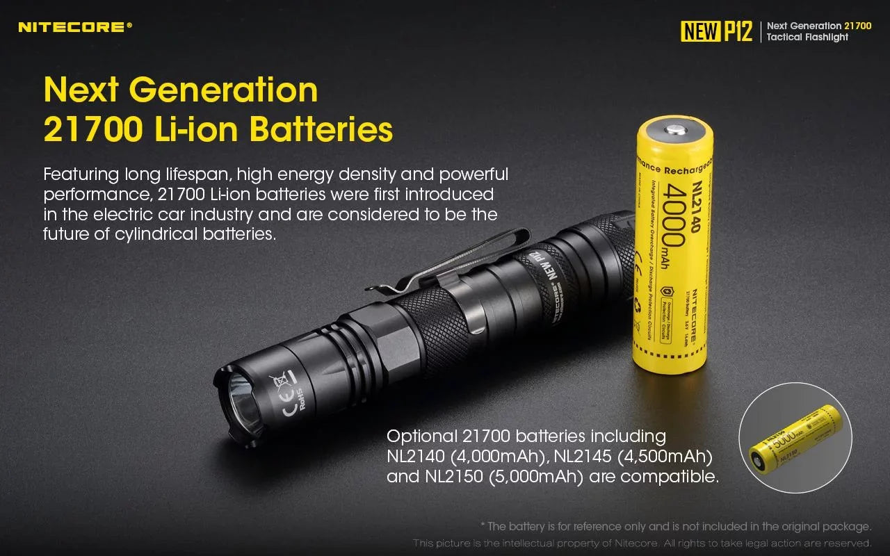 Combo: Nitecore New  Version Tactical  Flashlight -  -   - 1200 Lumens w/ Pressure Switch