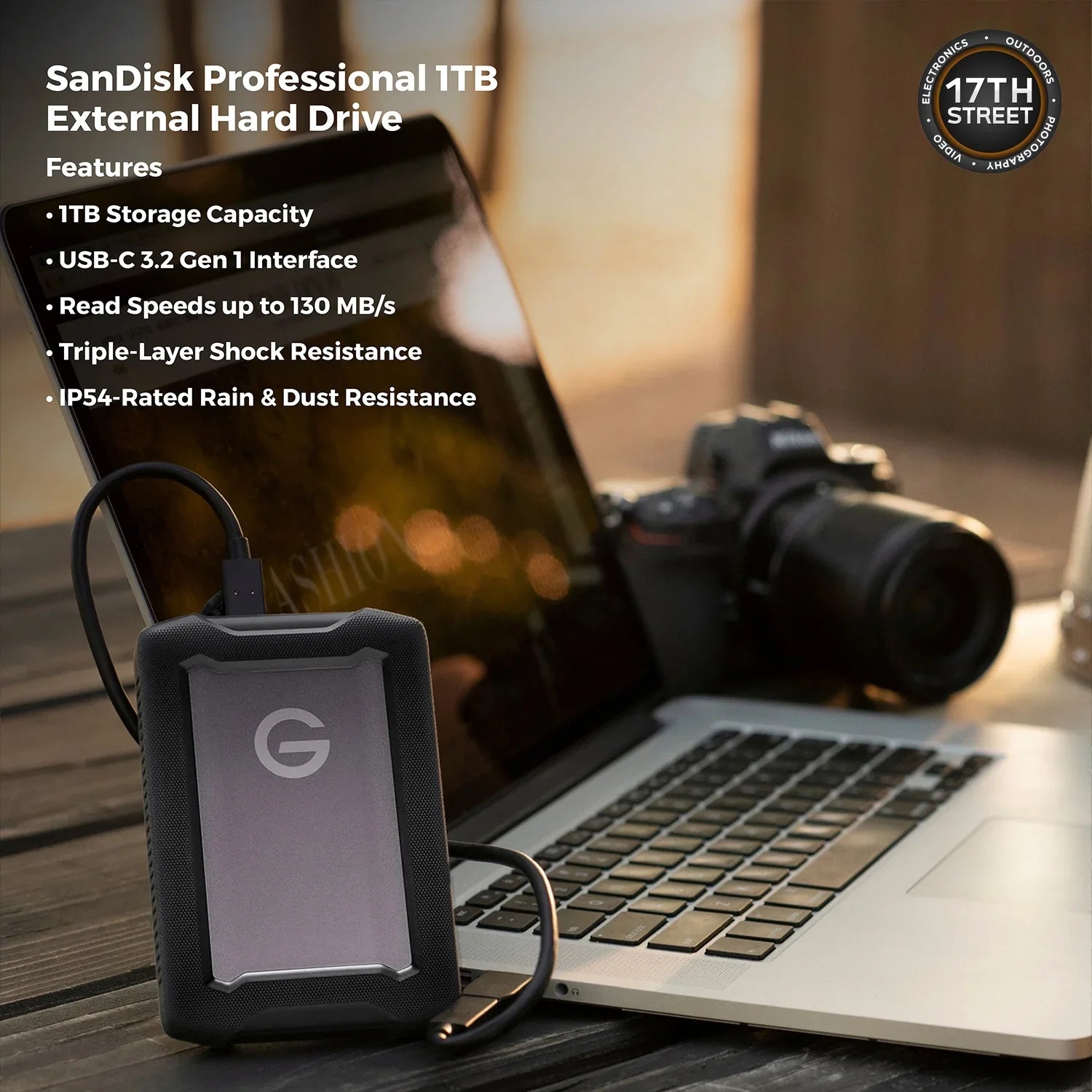 Sigma 24-70mm .8   Art Lens for Sony  with Professional 1TB External Hard Drive - 3.2 Gen 1, 64GB Extreme  -  Memory Card and Waith Microfiber Cleaning Cloth (Bundle Set)