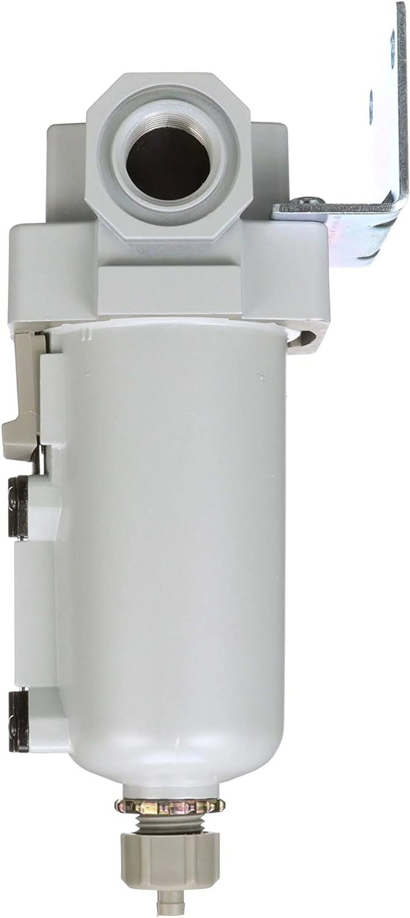 Compressed Air Coalescing Filter, 0.01 Micron 1/2"  - Metal Bowl, Manual Drain, Bracket