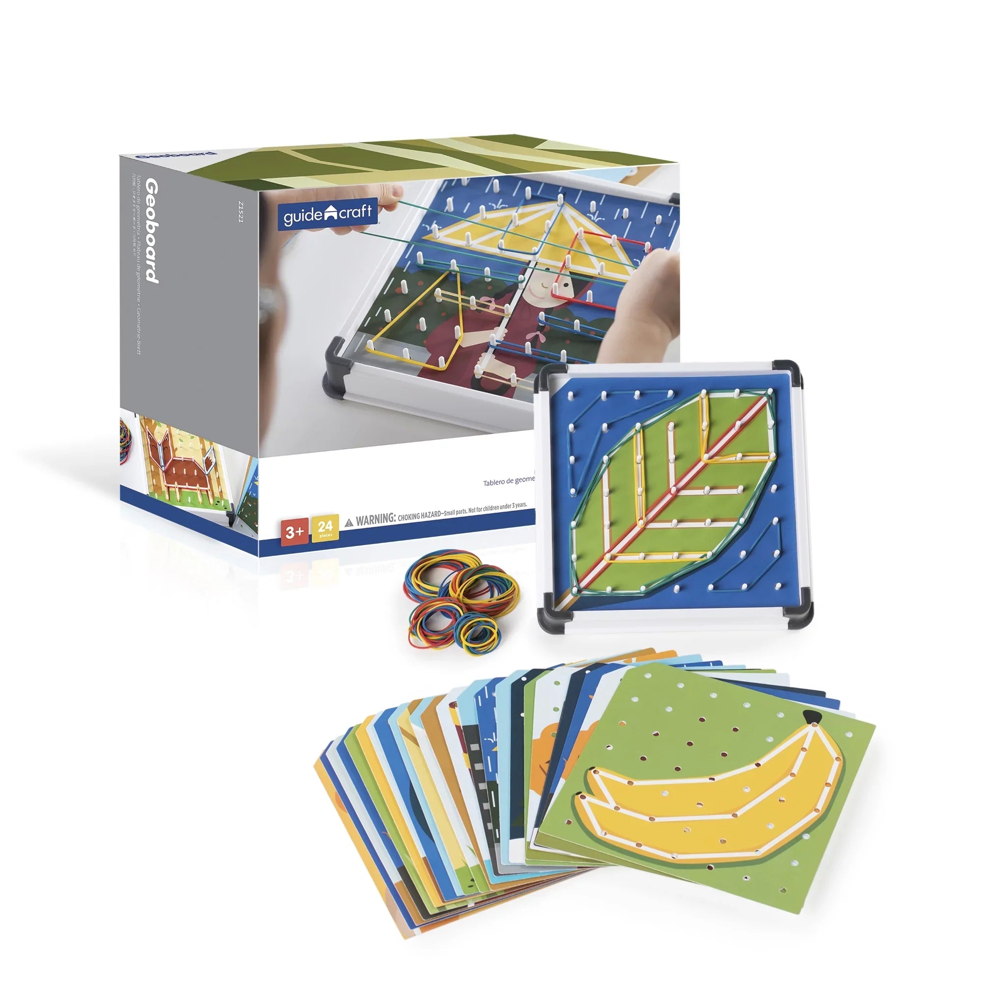 Guidecraft Geo Boards, Multicolour Skill & Action Set