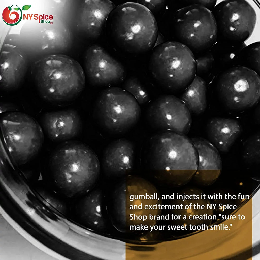 Black Gumballs - 5 Pound - Approx. 50 Pieces Per Pound - Tutti Frutti Flavor