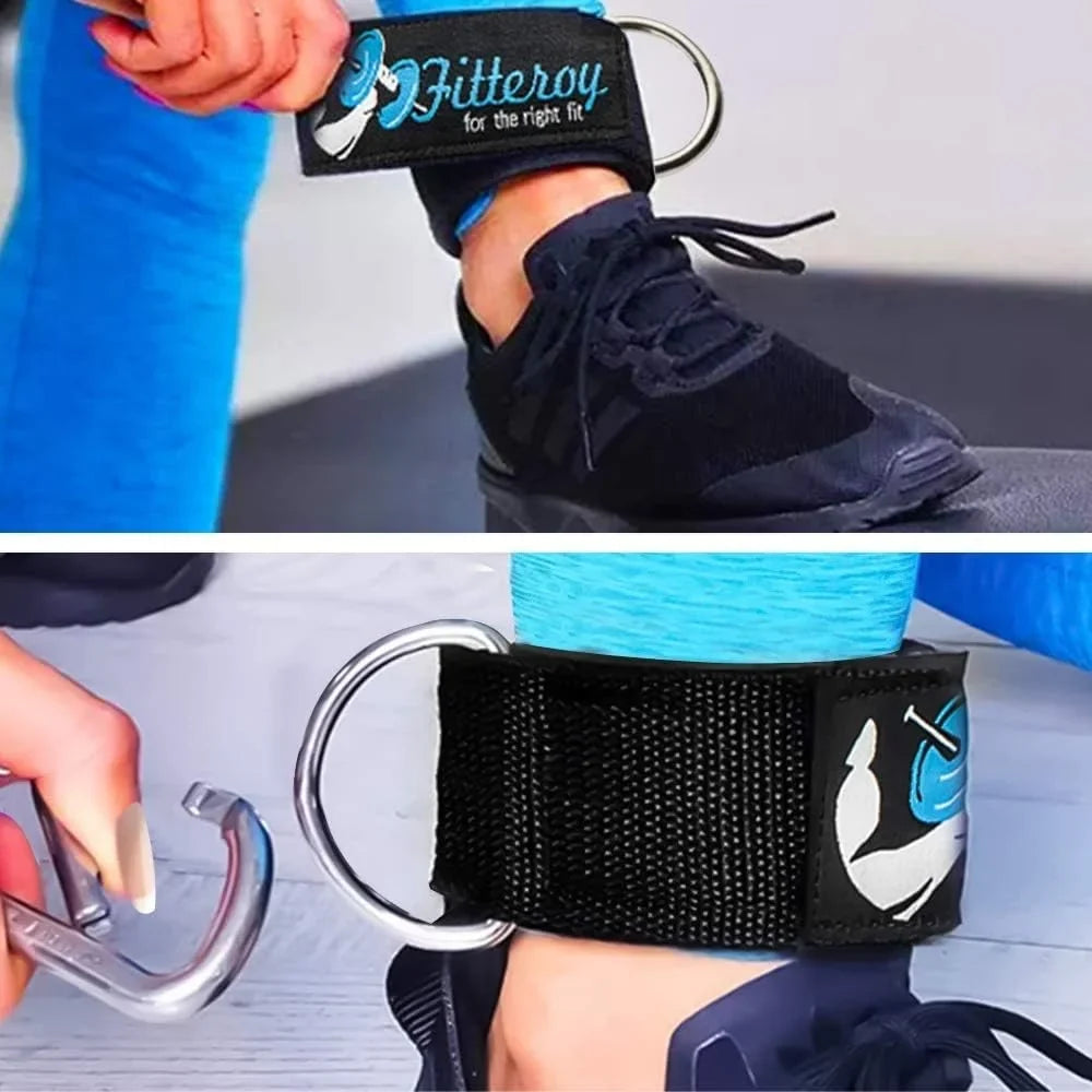 Gym Ankle Strap For Cable Machine - Exercise And Fitness Workout Strap With Neoprene Padding Attachments For  Pull Down Machine, Cable Home Gym And Resistance Bands