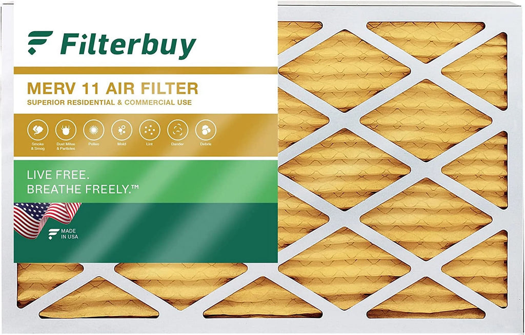 Filterbuy 12x25x2  11 Pleated   Furnace Air Filters (1-Pack)