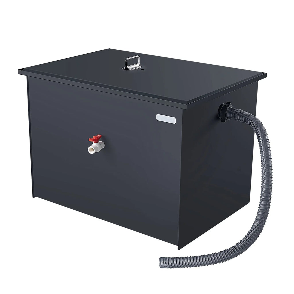 Commercial Grease Interceptor 40LBS Trap Waste Carbon Steel Water Filter