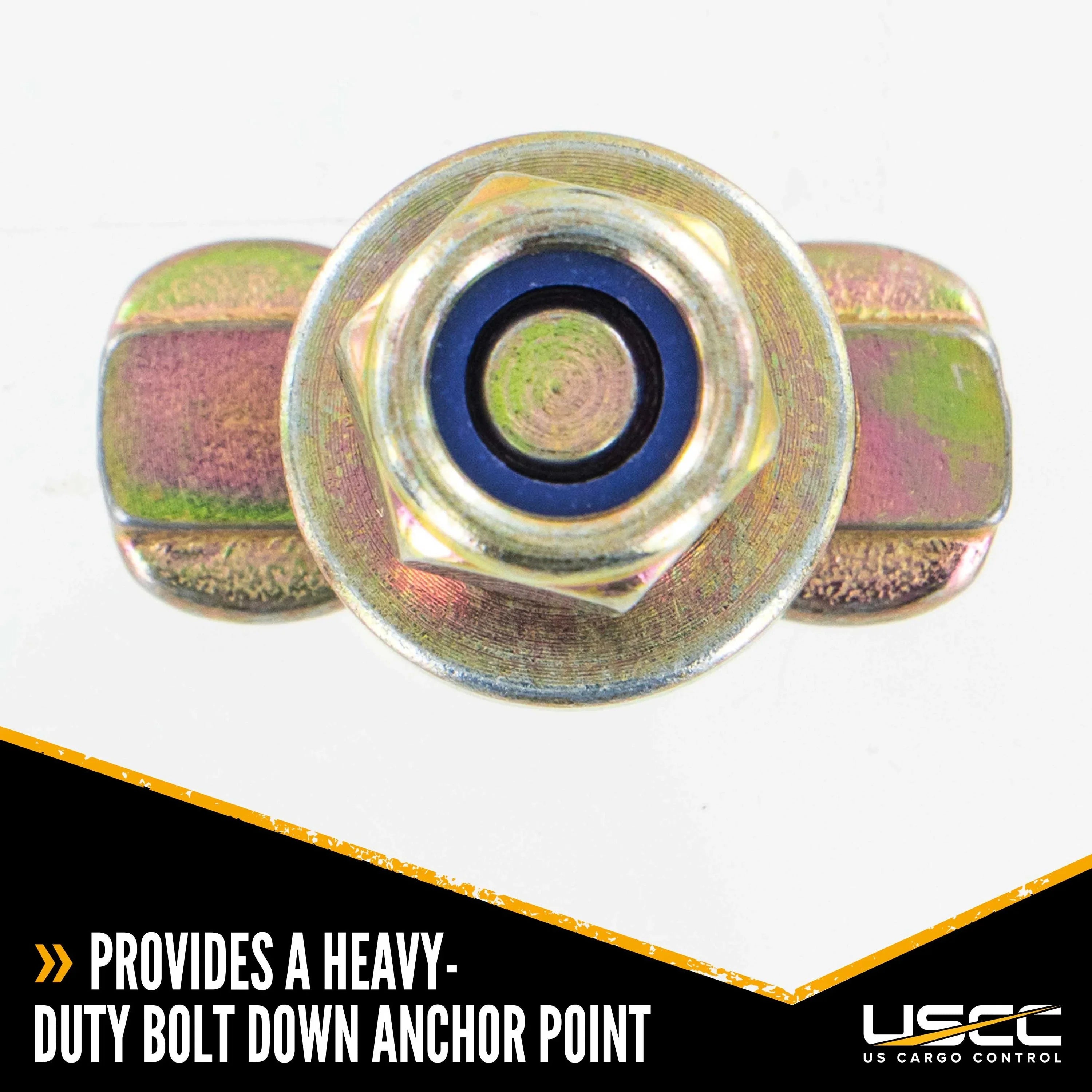 Cargo Control  Track Double Lug Threaded Stud Fitting, Use With  Track Rails In Your Truck Or Trailer To Create Heavy-Duty Bolt Down Anchor Points, Working Load Limit Of 1,833 Pounds, 10 Pack