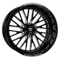 7  24X14 6X139.7 -76ET 106.1CB Gloss Black Milled Wheel